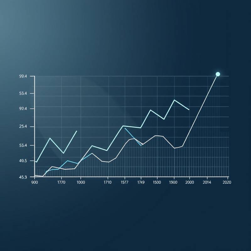 A graph showing data trends, representing the Data Science and Machine Learning course.