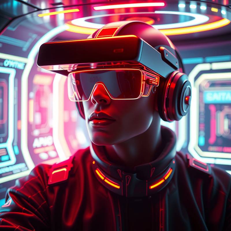 Futuristic graphic design interface with holographic elements and digital brushes.